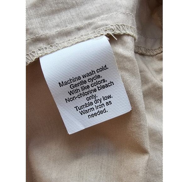 J. Crew Long Sleeve Full Zip‎ Windbreaker Jacket Women Size S Beige Lightweight - Picture 6 of 6